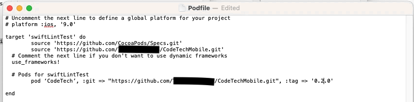 update pod using tag version as mentioned in the below screenshot